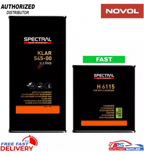 NOVOL SPECTRAL KLAR 545-00 Lacquer + H6115 Fast Hardener 7.5L – Premium Quality